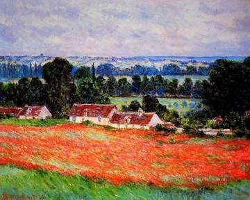  POP Oil Painting - Poppies at Giverny Claude Monet